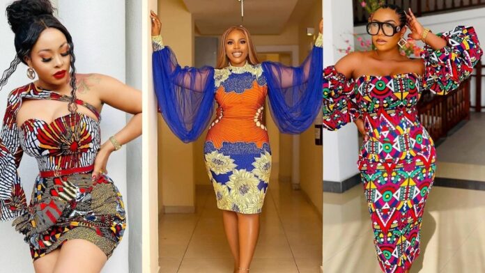 Latest Trendy Ankara Short gown styles for chicky ladies