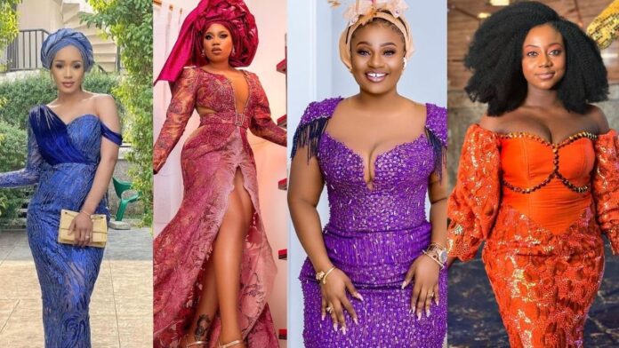 Latest Classy and Gorgeous Lace Asoebi Gown Styles