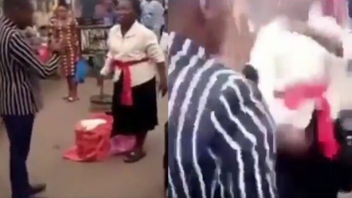 Moments two preachers got into a fight for would would preach in a spot in Ikeja(Watch)