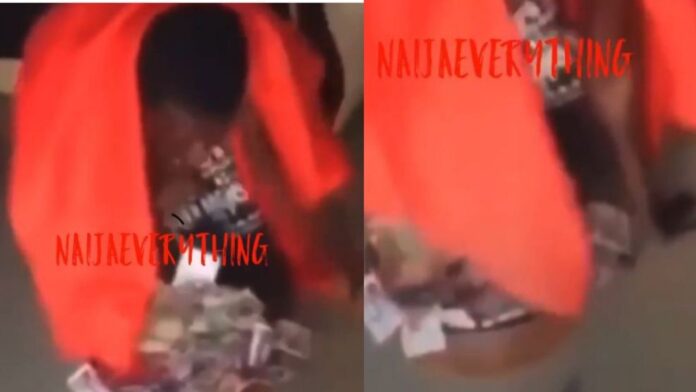 Moments Young man vomits money during Ritual process(watch)