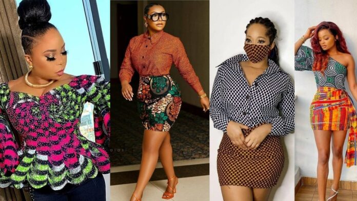Stunning,Stylish and Classic Ankara Short skirt and blouse styles for Chicky ladies.