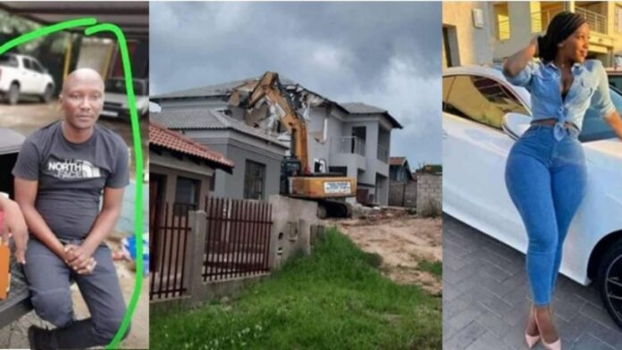 Man Hires Excavator To Demolish House He Built For His Girlfriend After She Broke Up With Him (Video)
