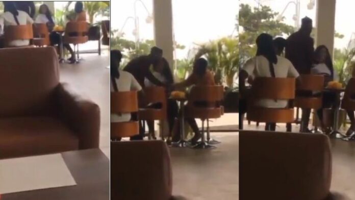 “Man forcefully takes wig and snatch phone from his girlfriend after He sees her on a date with another man(video)