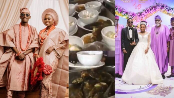 “400k just for Garri and Fish”-Newly Married man speaks on how much he paid for Garri and fried fish to be served on his wedding day(Video)