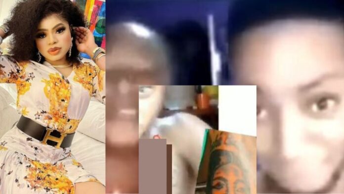 “Please help my son”-Nigerian mum begs Bobrisky to acknowledge her son who drew his face on his arm