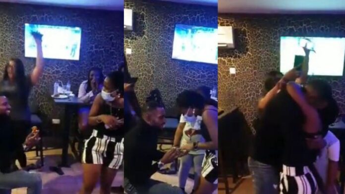Moments young Man breakdown in tears after his girlfriend accepted his marriage proposal (Video)