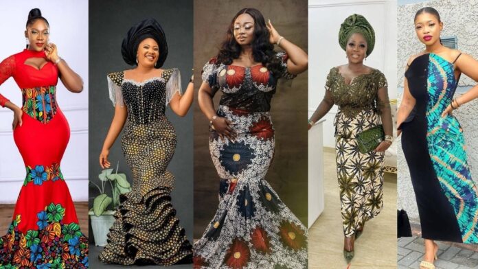 Gorgeous,Stunning and Eye Popping Ankara long gown styles
