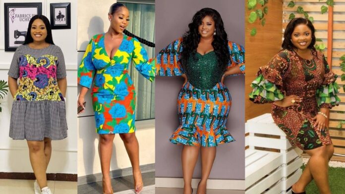 Lovely, Stunning ankara short gown styles for Fashionistas