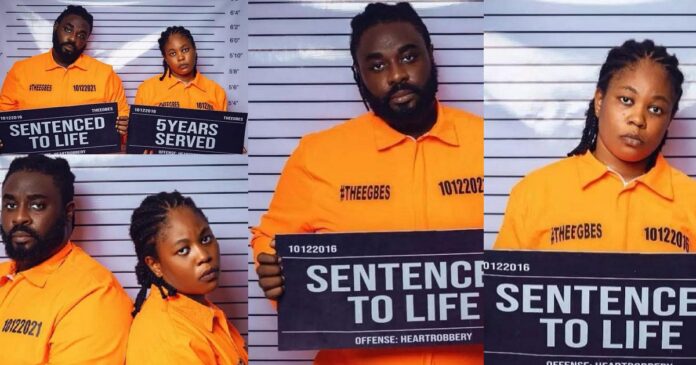 “Sentenced to life” – Couple celebrate 5th wedding anniversary with mugshot-inspired photos