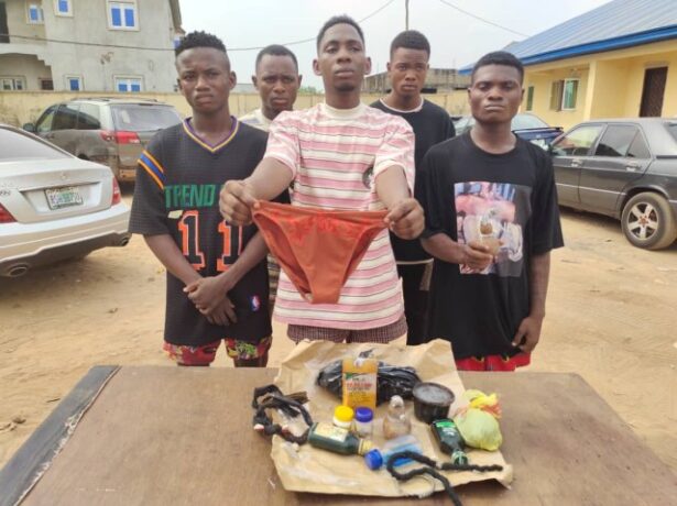   Police Recovers female pant from Arrested suspected Cultists in delta state(Photos)