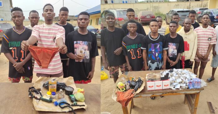 Police Recovers female pant from Arrested suspected Cultists in delta state(Photos)