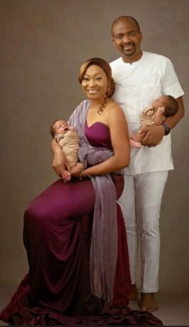 Celebration as Nigerian Couple welcome twins after 13 years of waiting (Photos)