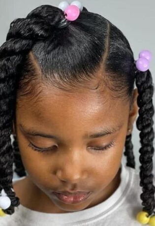 Beautiful Black Kids hairstyles with Beads to look super cute