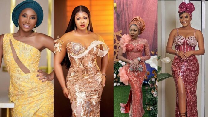 Stunning Pictures of Nigerian Asoebi styles for Queens - Women Fashion 2022