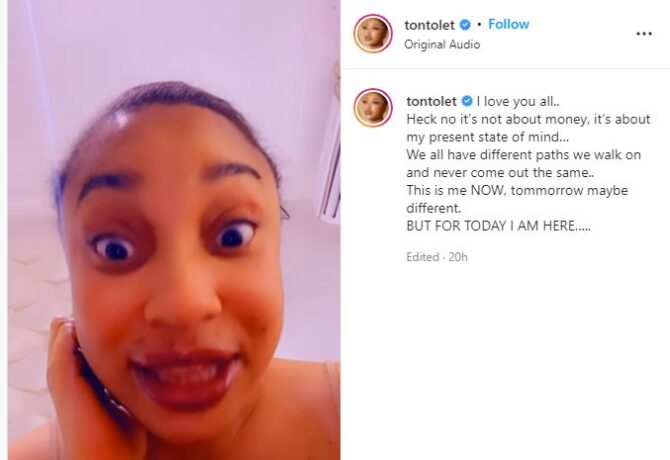 "I’ll do whatever that brings me money" — Actress Tonto Dikeh replies those dragging her for advertising a Kayanmata plug(VIDEO)
