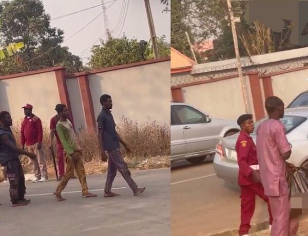 Suspected yahoo boys caught with body parts of a girl in Ondo State (Video)