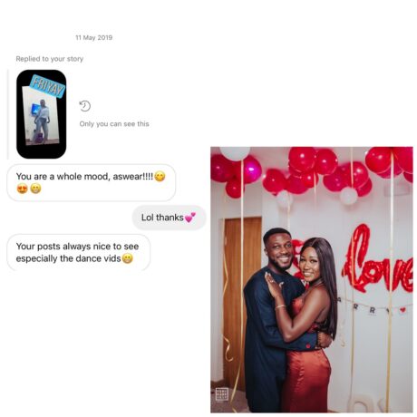 Lady gets engaged to man who slid into her DM three years ago (Photos)