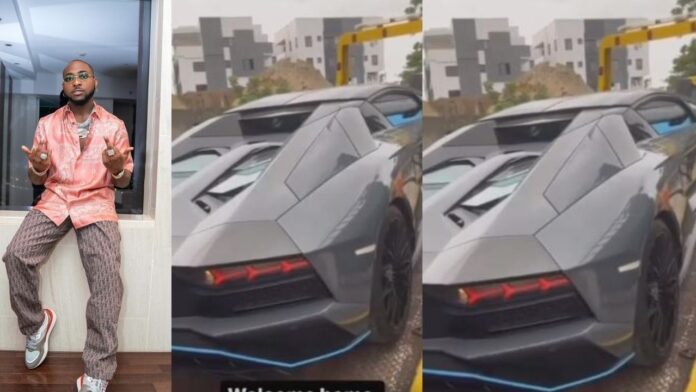 Singer, Davido takes delivery of Lamborghini Aventador he bought for himself as Christmas present last December (Video)