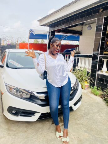 Nigerian lady acquires expensive whip one year after selling her car to invest in business