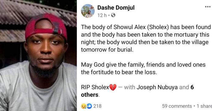 UNIJOS former Student’s Welfare Secretary reportedly drowns while swimming with friends