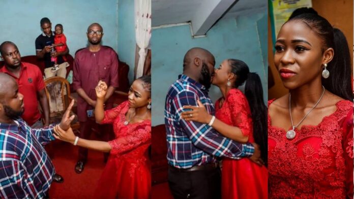 “Wedding is not expensive, na you wan impress village people” – Lady says as she shares photos from her simple wedding