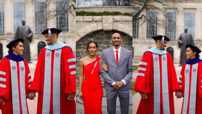 Congratulations flows as Husband and wife graduate from medical school same day