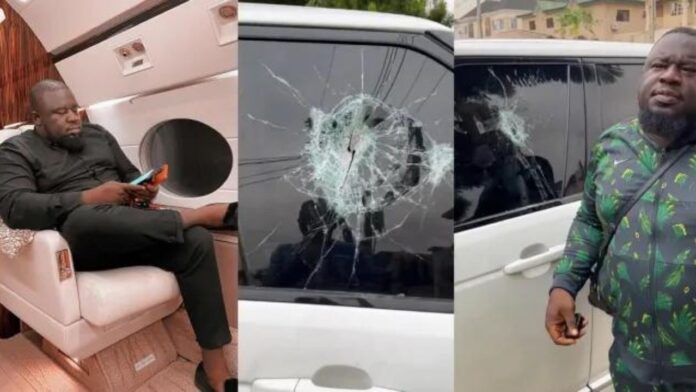 “Since the government cannot protect us, we’ll protect ourselves” – Soso Soberekon declares war on traffic robbers as he shows his damaged car (Video)