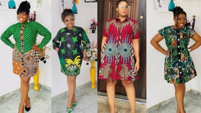 2022 Latest, Beautiful ankara short gown styles to slay in