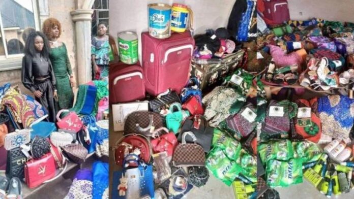 Nigerian Bride shows off myriad of gifts her husband presented to her at their traditional wedding (Photos)