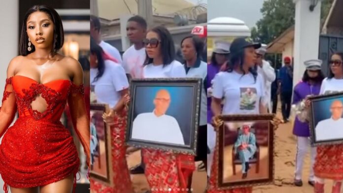 Photos and Videos from Big Brother Naija winner, Mercy Eke’s father’s burial ceremony
