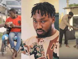 Comedian, DeGeneral Melt hearts gifts physically challenged beggar N100k for helping him with N100(Video)