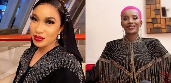 Actress Tonto Dikeh reacts after being called out by her colleague, Ada Karl, over N80K unpaid debt