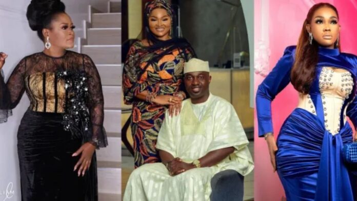 “Stop pushing me” – Mercy Aigbe’s husband’s first wife, Funsho issues stern warning to the actress and their husband