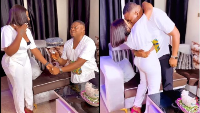Nollywood Actor Ken Erics proposes to mr Ibu's Daughter, Jasmine (Video)
