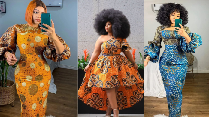 55+ Simple and Plain Ankara gown styles for African queens in 2023