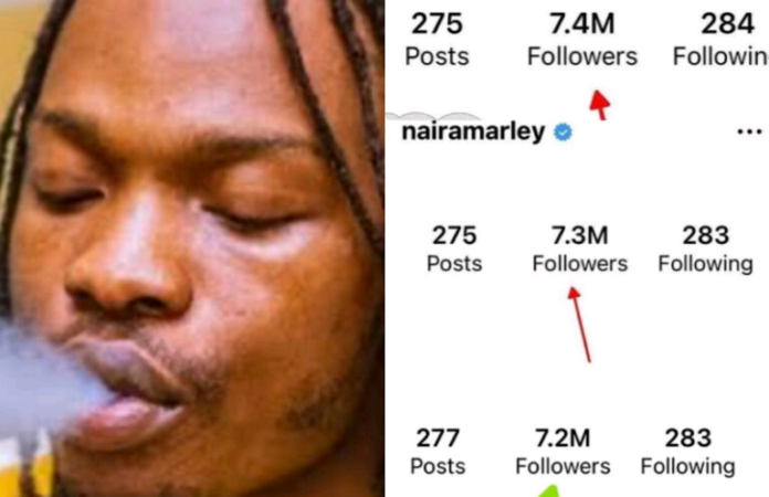 Netizens continue to unfollow Naira Marley amidst speculations surrounding Mohbad’s death