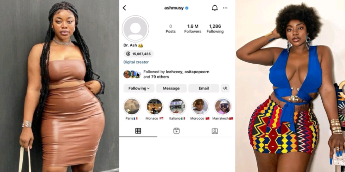“I’m done” – Skitmaker, Ashmusy shares cryptic post as she takes down all her Instagram posts