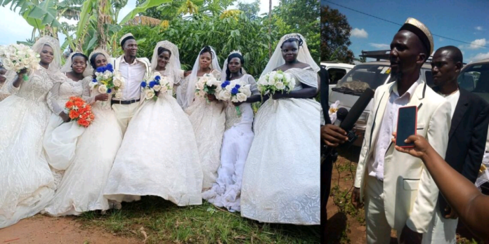 Ugandan businessman marries seven wives on the same day (photos)