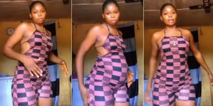 “Is she pregnant?” – Lady with baby belly swiftly breathes in to make it flatter, video trends