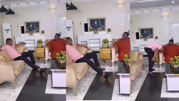 Nollywood Actor Mr. Ibu is out of the hospital and strong on his feet again(Videos, Photos)