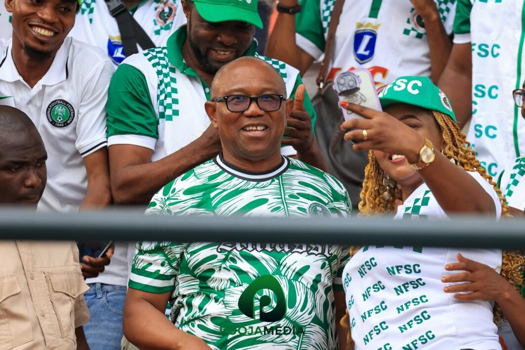 Peter Obi Brought Goodluck To Super Eagles - Nigerians React to Peter Visiting Ivory Coast to support Nigeria Vs Angola match(Pictures)