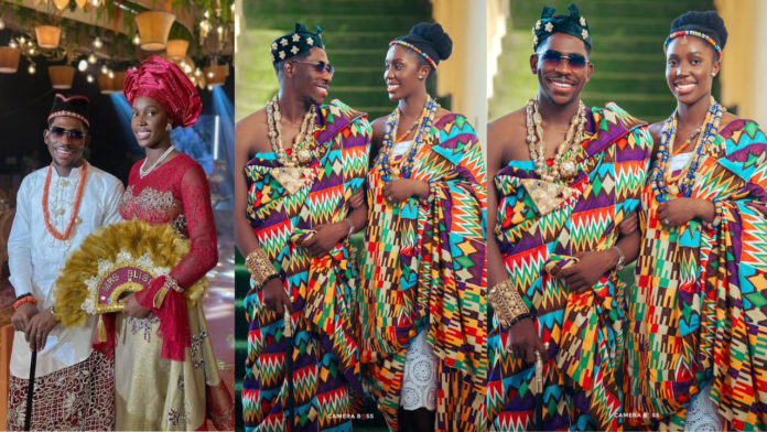 Moses Bliss weds his fiance Marie Wiseborn traditionally in Ghana (photos)